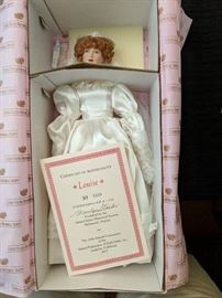 "Louise" Bride doll, produced by the United States Historical Society for the 48th Annual Convention of the UFDC, 1997. 