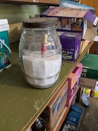 Sugar jar and scoop 