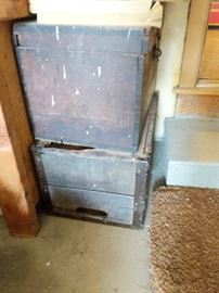 Borden's crate and wooden box 