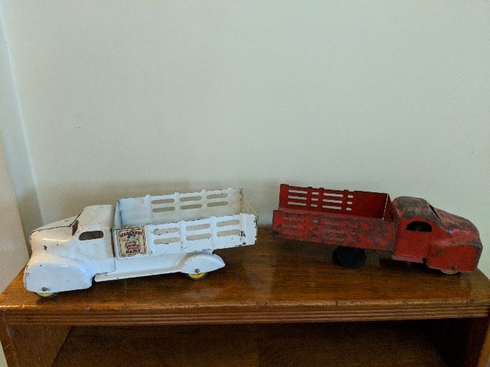 Marcest puremilk dairy truck and red truck 