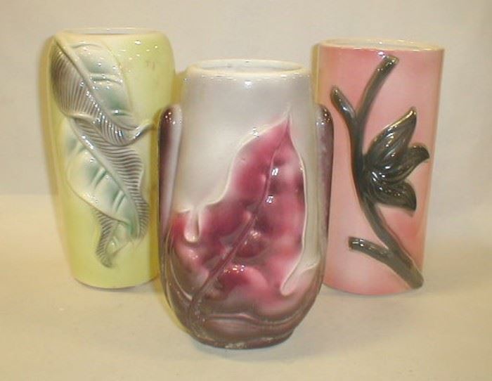 Royal Copley pottery vases