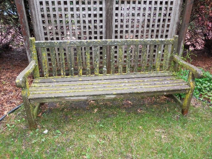 wood garden bench