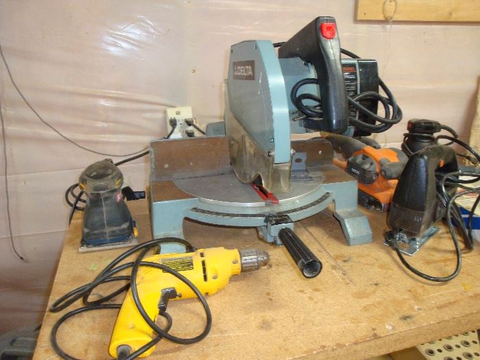 table saw, drill, sander etc