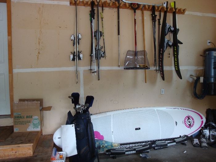skiis, paddle board, golf clubs