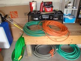 Hoses, Elec cords, Camping grill