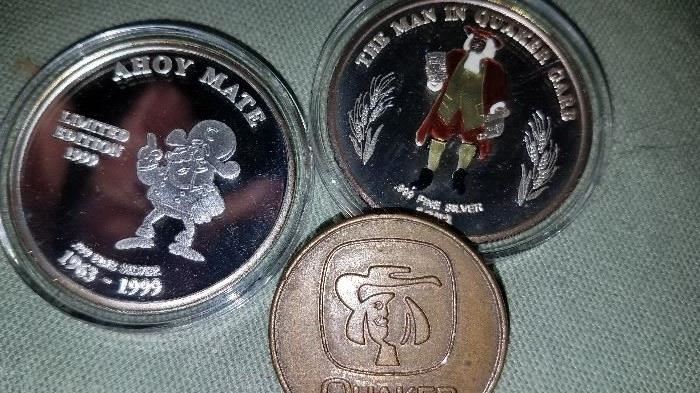2 Quaker coins .999 silver