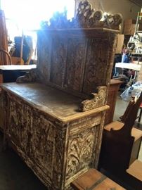 French Carved Hutch from the late 1700 - 1800
