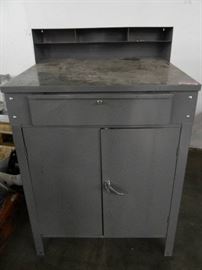 Grey Tool Cabinet with Drawer and 2 Cabinets