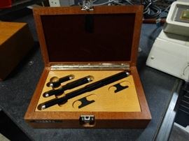 Renishaw machine tooling in wood case