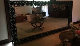 Sazarac Bar Mirror Set 1916. 3 Mirrors total over 4ft x 8ft with Roth Iron Frames