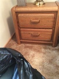 5 pc bedroom set - queen size bed, dresser with mirrors, chest of drawers, 2 night stands