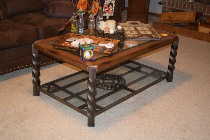 Coffee Table & Assorted Decor