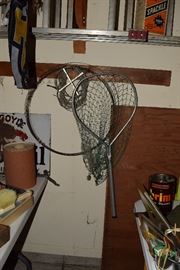 Fishing net, ladder