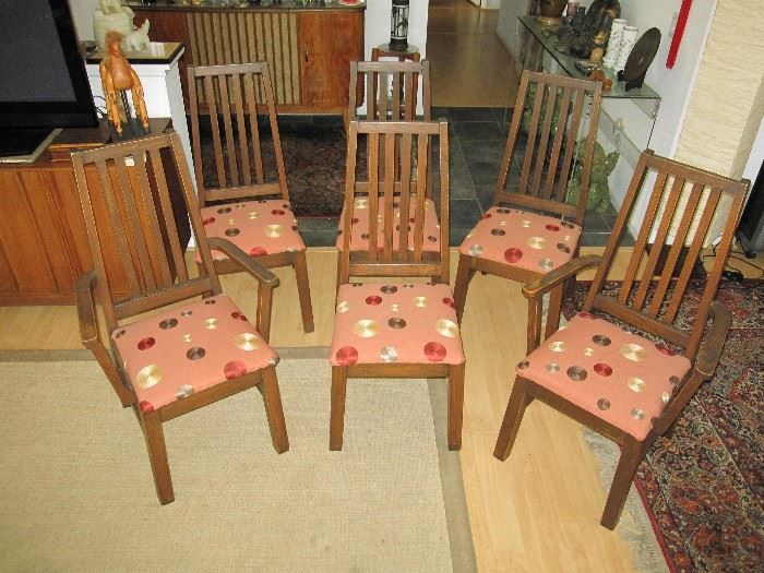Vintage 1960's Oak Dining Chairs