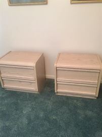 Pair of nightstands and matching armoire