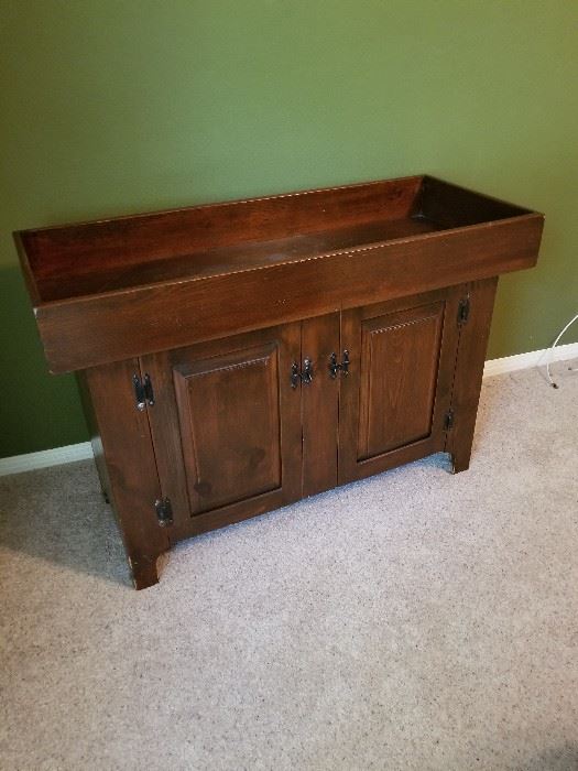 Antique Dry Sink  with recessed basin. Very nice piece to use for storage or as an accent piece.