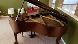 100 year old CC Briggs piano - "apartment grand" 54" wide 56" long 40" tall