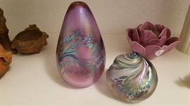 Handmade blown glass baubles