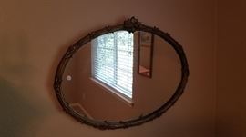 Oval wall mirror