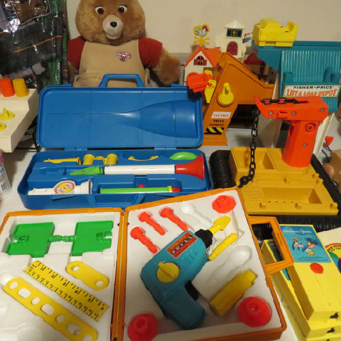 Fisher Price Tool Set, Horn, Lift and Load - 1980s