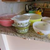 some Fire King Bowls among others