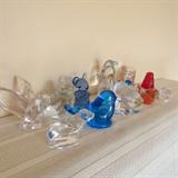 A mixture of glass animal figurines - Fenton Glass Bird, Some made in France, Igor Carl Faberge Polar Bear