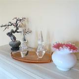 Crystal Perfume Bottles and Fenton Glass Vase
