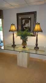 Glass Table, Contemporary, Lamps, Art, Decor