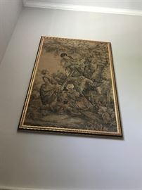 FLEMISH TAPESTRY- SIGNED AND 7 FEET TALL