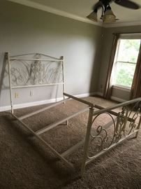 #1 Cream Iron Bed Frame $300.00