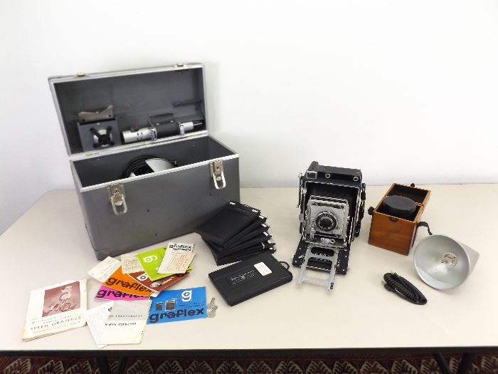 Graflex Speed Graphic 4x5 Large Forma Camera and Accessories
