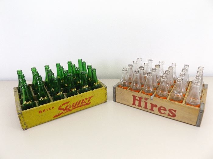 1 Squirt and 1 Hi Res Vintage 24 Pack Wood Crates and Bottles
