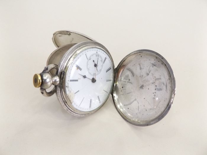 Antique Henry Beguelin Fine Sterling Silver Pocket Watch
