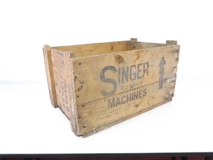 Antique Wood Singer Sewing Machine Crate
