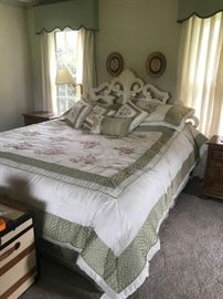 #1 King cream painted headboard $75.00 #2 king mattress set $50.00