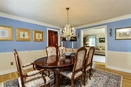 Dining table by Hendredon Chairs by Trouvaille (Custom)