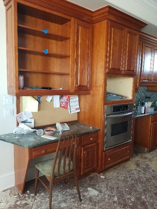 Solid cherry cabinetry