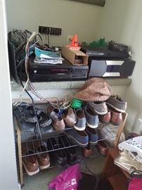 Lots of shoes and men's clothing
