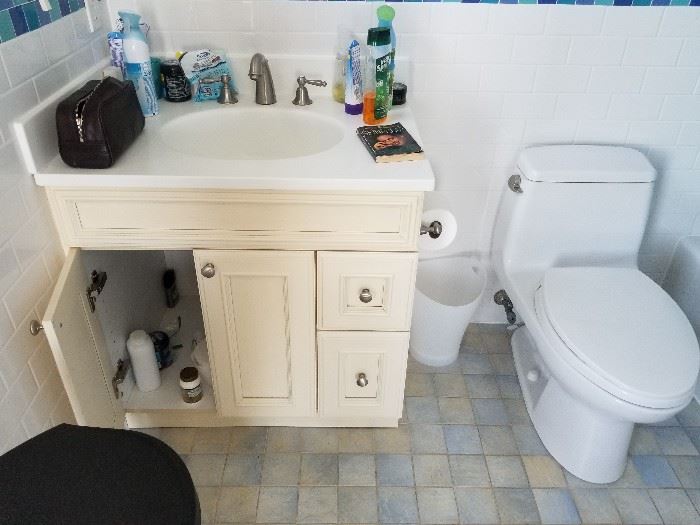 Nice vanity & toilet