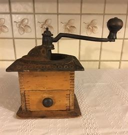 kitchen old cast coffee grinder