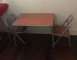 Midcentury childs table and chair set