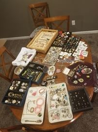 Tons of Antique, modern eclectic, artision and sterling silver jewelry. This picture is of of the jewelry available.