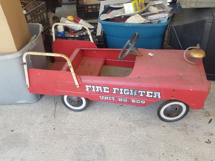 old fire fighter peddle car
