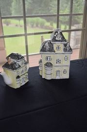 Matching Ceramic Tea Pot and Cookie Jar 