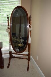 Antique Swivel Dressing Mirror 24" Wide X 65" Tall