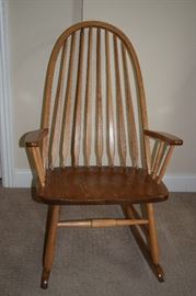 Solid Oak Antique Rocker