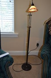 Stained Glass Adjustable Floor Reading Lamp