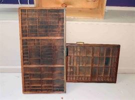 Vintage Printers Tray Drawers