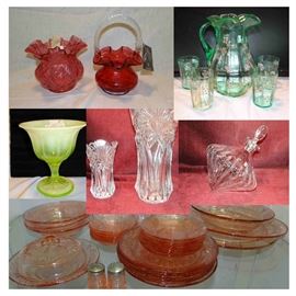 FENTON, VASELINE & DEPRESSION GLASS! 