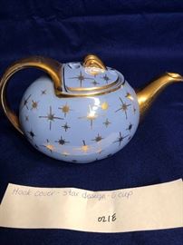 Hook cover star design 6 cup hall teapot